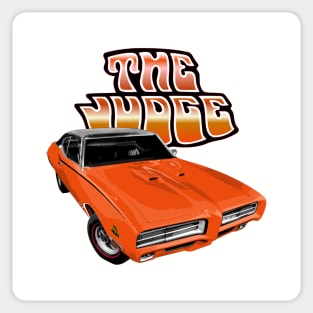 Classic car shirt featuring orange 69 Pontiac GTO Judge Sticker